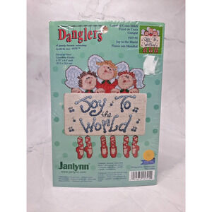 Vintage Janlynn Danglers Counted Cross Stitch Kit Joy To The World 157-91
